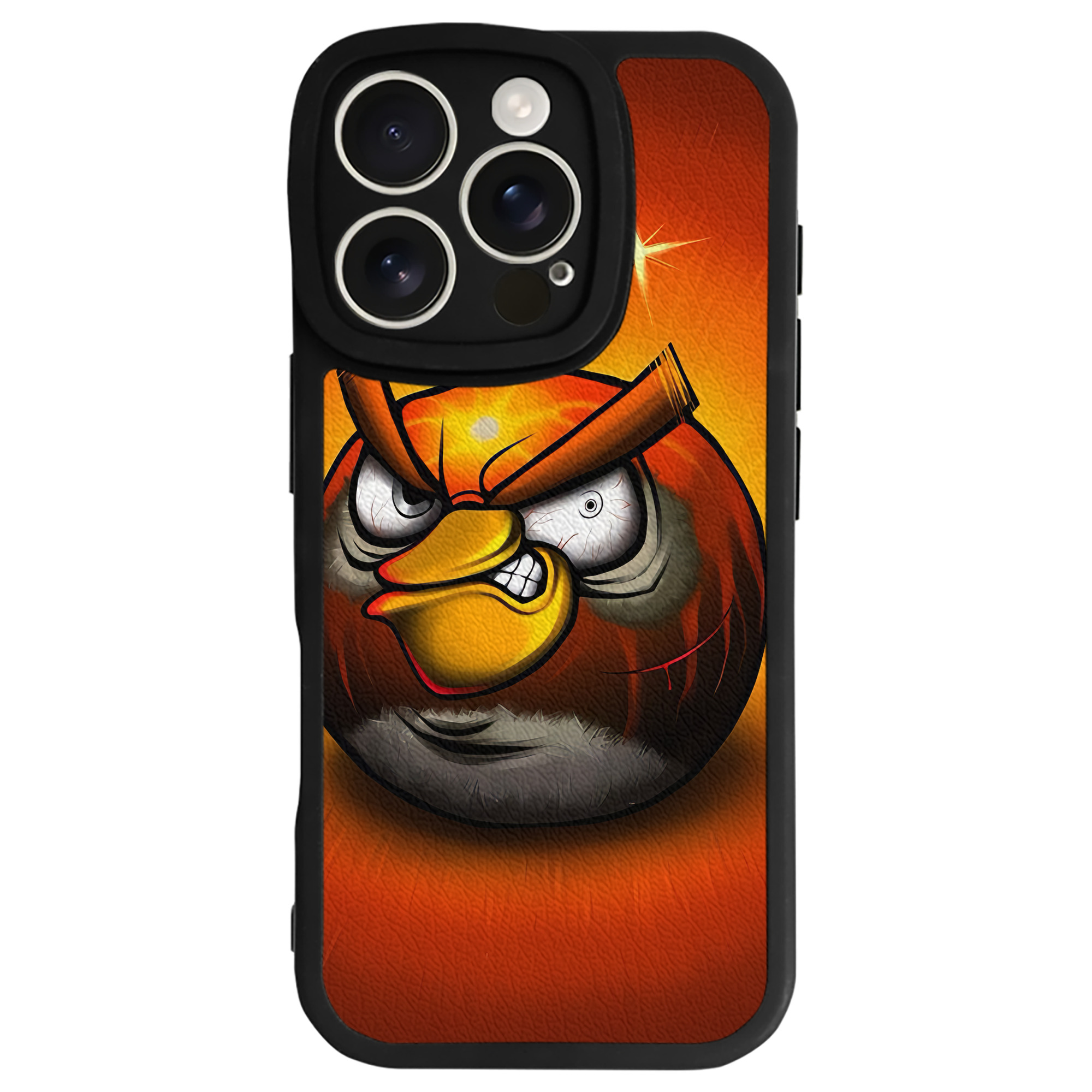 （画像用） Angry Birds アングリーバード 【iPhone 16シリーズ対応】シリコンスマホケース（レザー調） 材質：シリコン